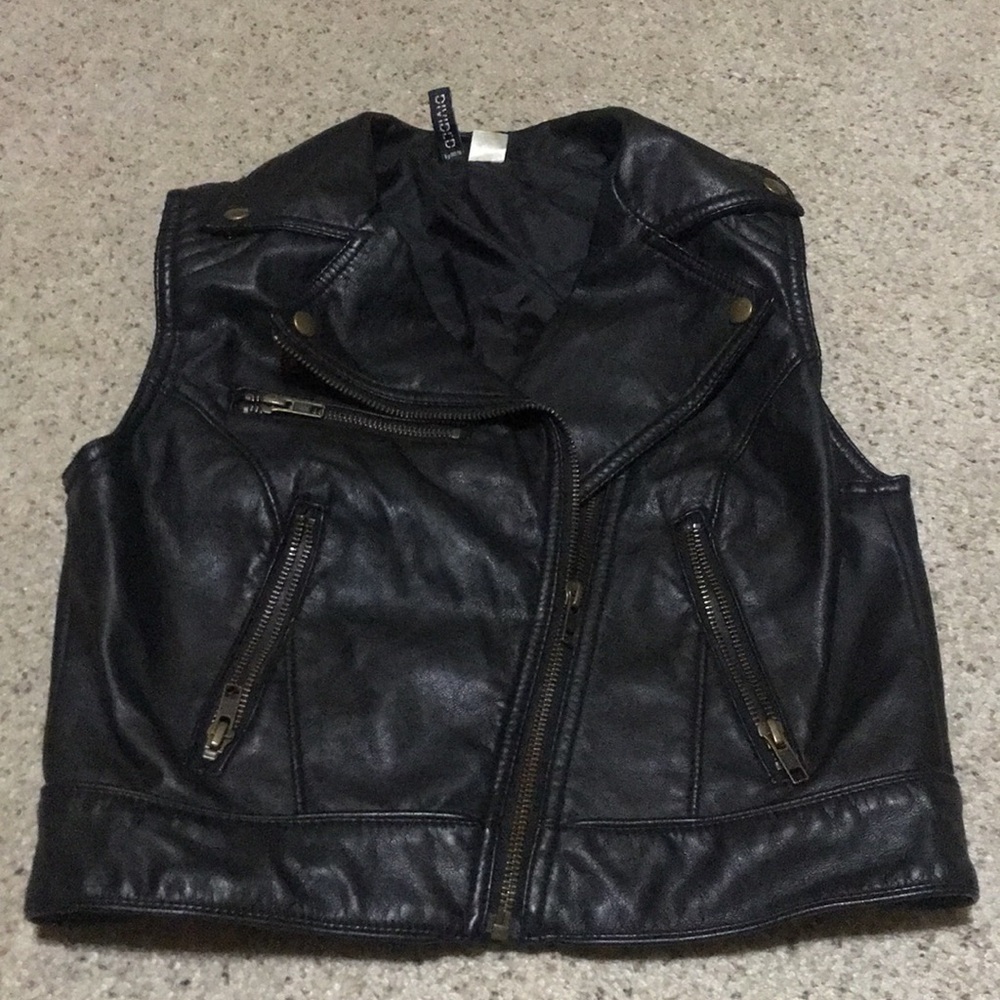 Faux leather H&M vest!